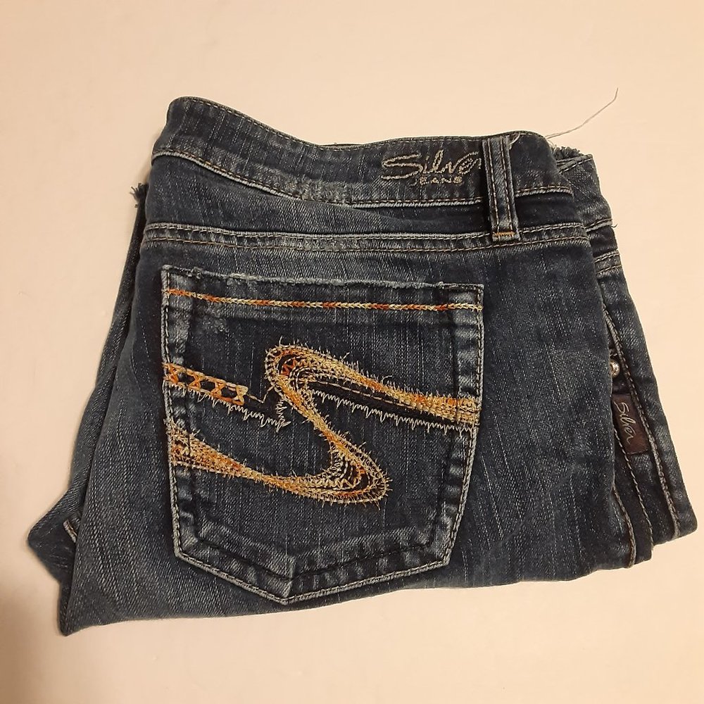 Silver Jeans Women's Elyssa Raw Hem Cut Shorts Size 36